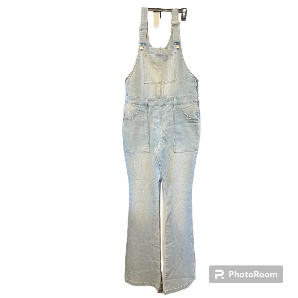 NWT NY&C Jean Flared Overalls Light Denim Size M
